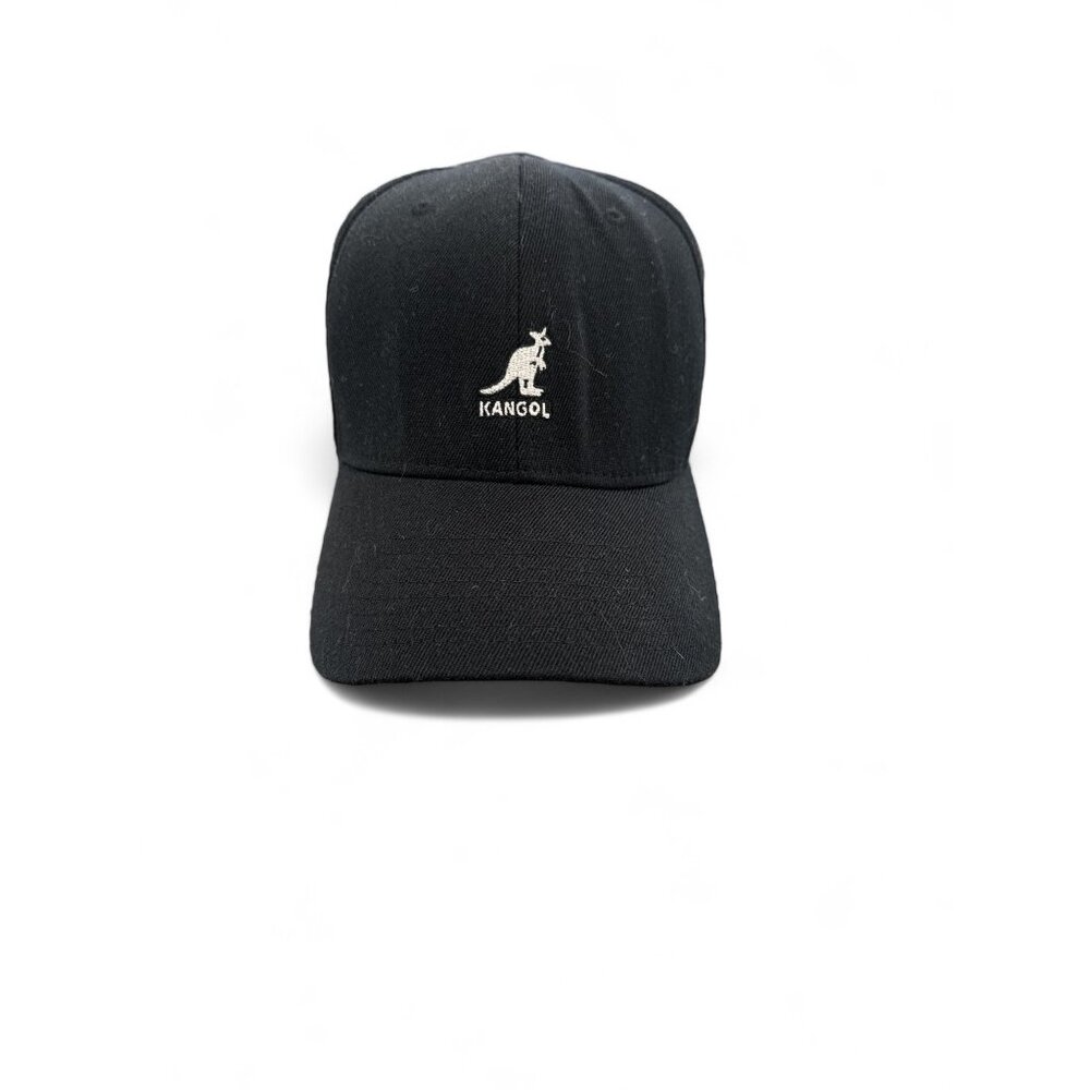 Kangol Flexfit Wool Baseball Hat BLACK Size S/M Look Cool Hide Bad Hair Days